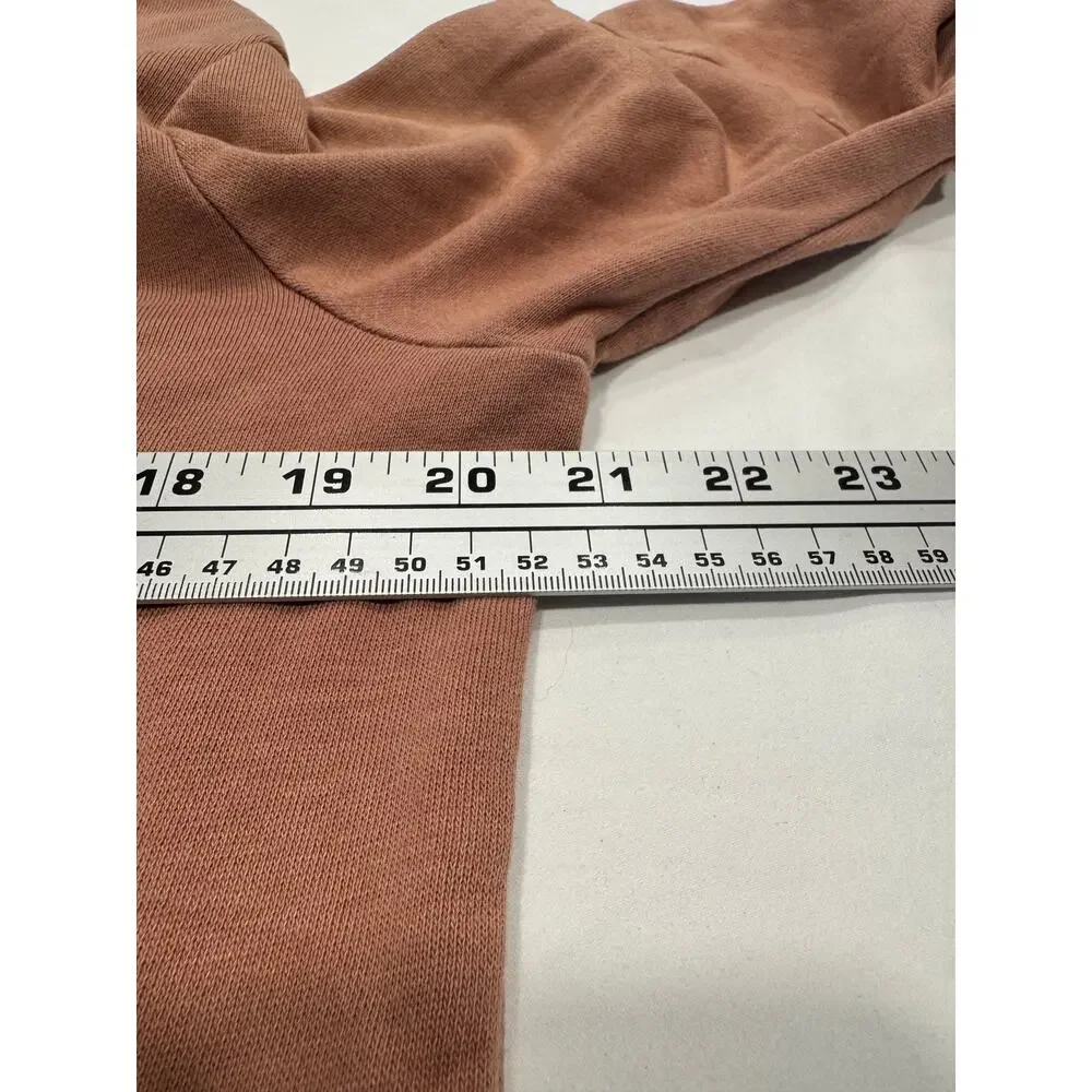 Ninth Hall Distressed Pullover Hoodie Sweatshirt Mens Size S Burnt‎ Orange